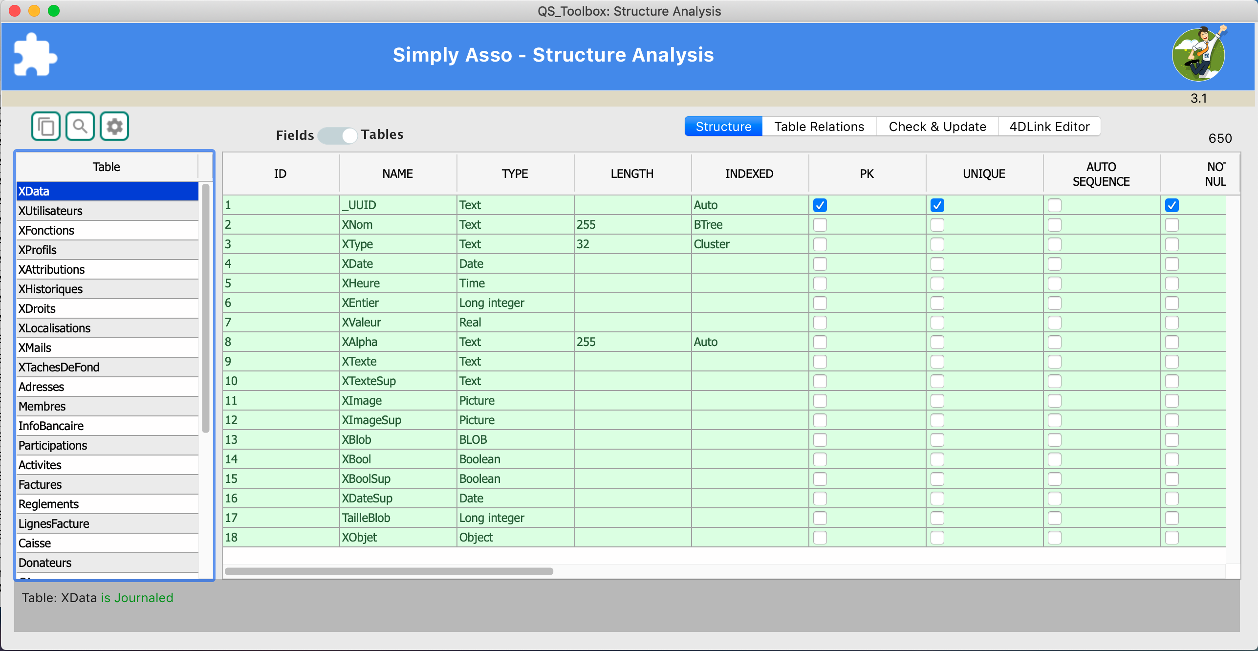 Analyse de structure