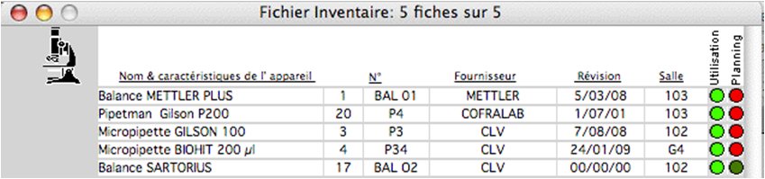 Gestion des matériels